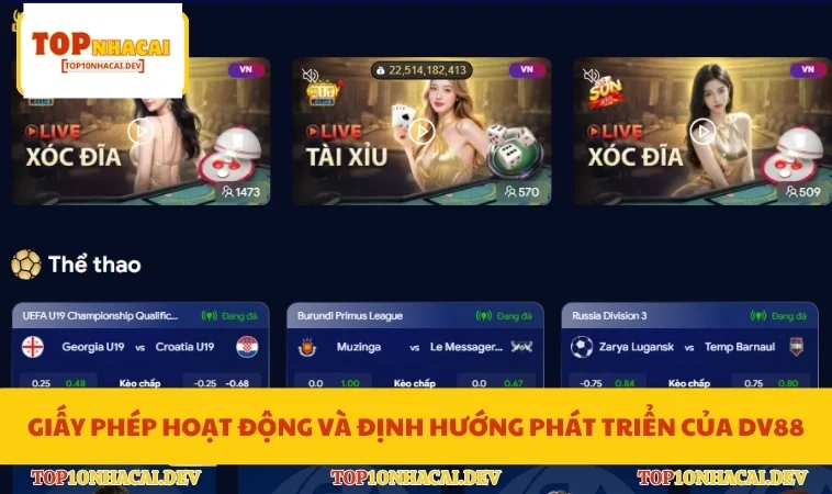 Giấy phép hoạt động và định hướng phát triển của DV88
